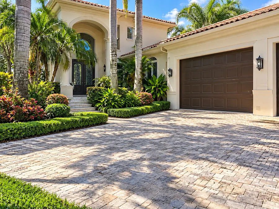The same driveway, completely clear